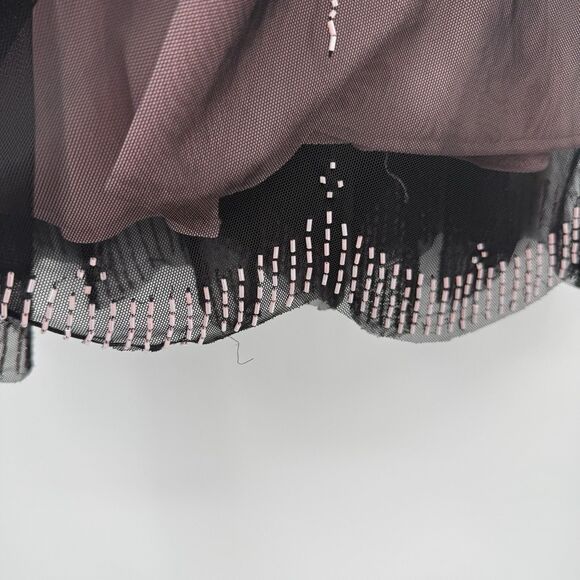 JS Collection Black & Pink Beaded Formal Dress Size US 10 Y2k - Picture 9 of 12